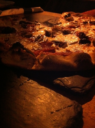 Spicy Salami & Olive Pizza
