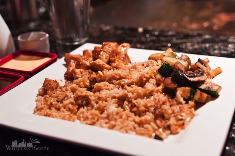 Chicken Hibachi Dinner with Shrimp Flambe