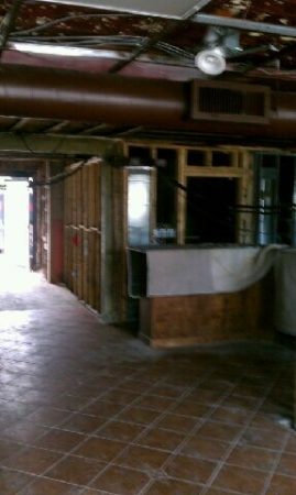 Allgos gutted after the water damage from the fire on June 23, 2011.