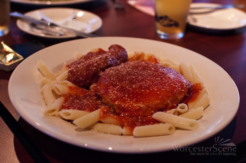 Penne with Sausage and Veal Parmesan