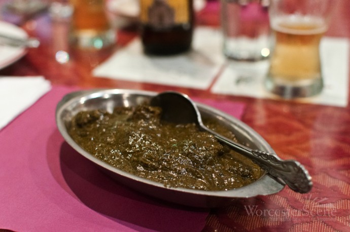 Lamb Saag from Surya Indian Cuisine on Shrewsbury Street in Worcester Lamb Saag from Surya Indian Cuisine on Shrewsbury Street in Worcester