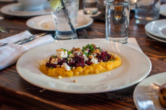 Beet Stuzzichino from Volturno Pizza on Shrewsbury Street in Worcester, MA