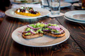 Fava Bean Bruschetta from Volturno Pizza on Shrewsbury Street in Worcester, MA