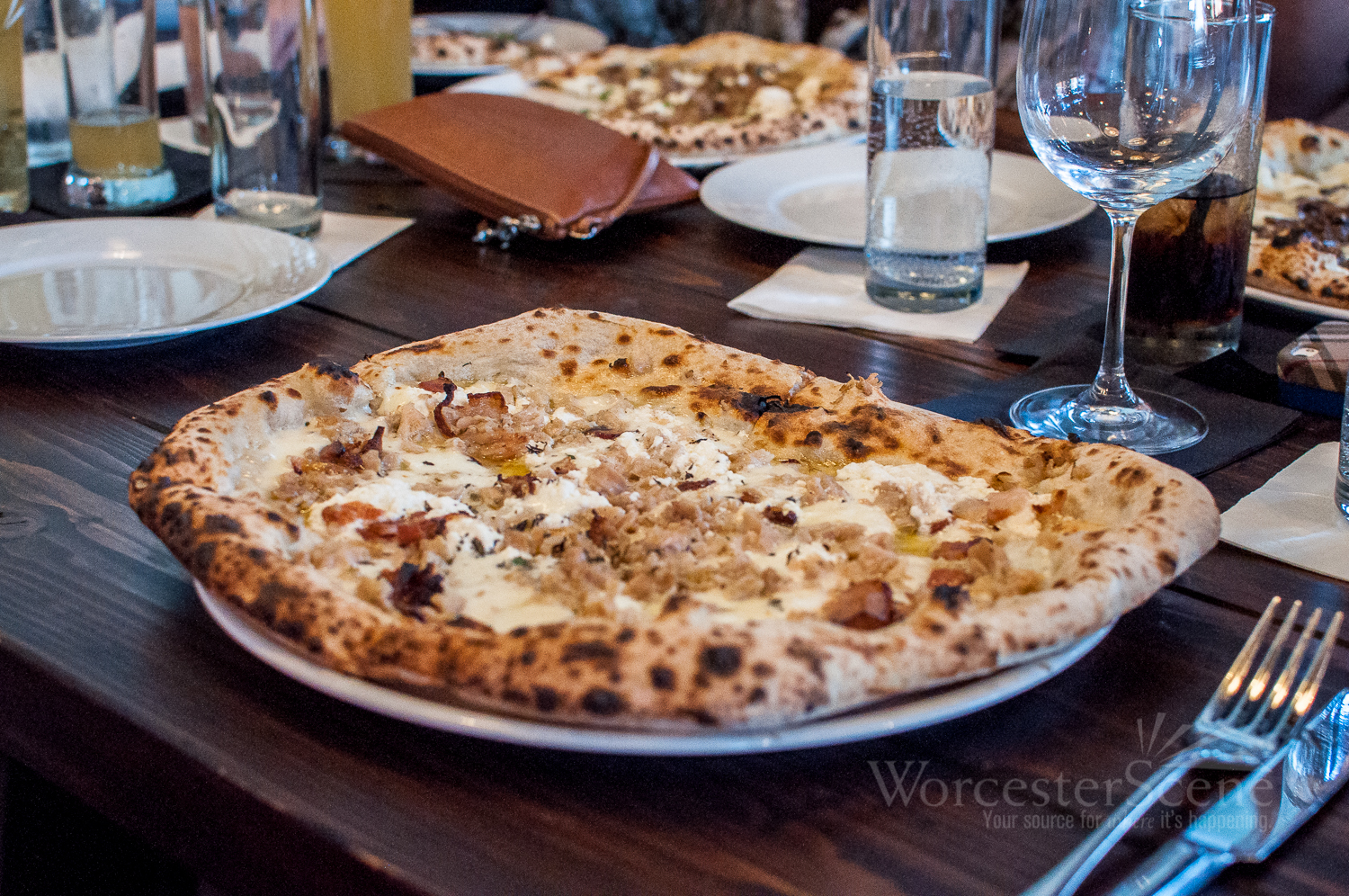 Vongole Pizza from Volturno on Shrewsbury Street in Worcester, MA