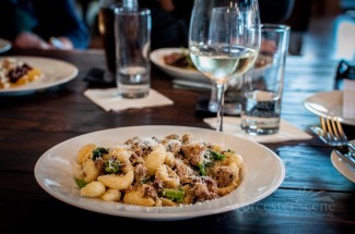 Orrachetti with broccoli rabe, sausage, and chilies from Volturno on Shrewsbury Street in Worcester, MA
