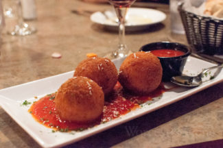 Arancini balls from La Scala on Shrewsbury Street in Worcester, MA