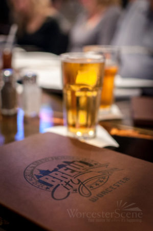 Beer and menu from Brew City in Worcester
