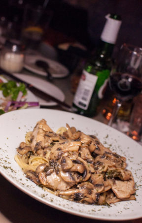 Chicken Piccata from Chioda's Trattoria on Frankling Street in Worcester, MA