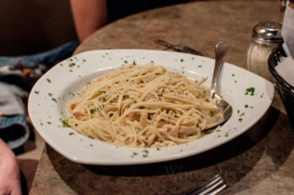Linguini with white clam sauce from La Scala on Shrewsbury Street in Worcester, MA