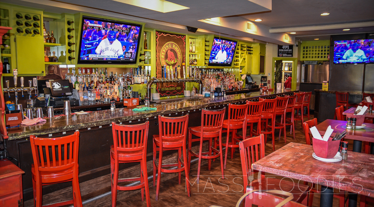 The Bar at Flying Rhino on Shrewsbury Street in Worcester, MA
