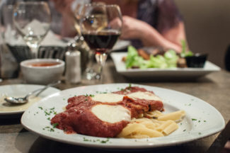 Veal Parmigiana from La Scala on Shrewsbury Street in Worcester, MA