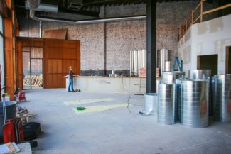 Sweet during the renovations of the new space; anticipating an October opening.