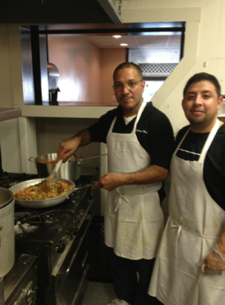 Chef Louie preparing for opening night.