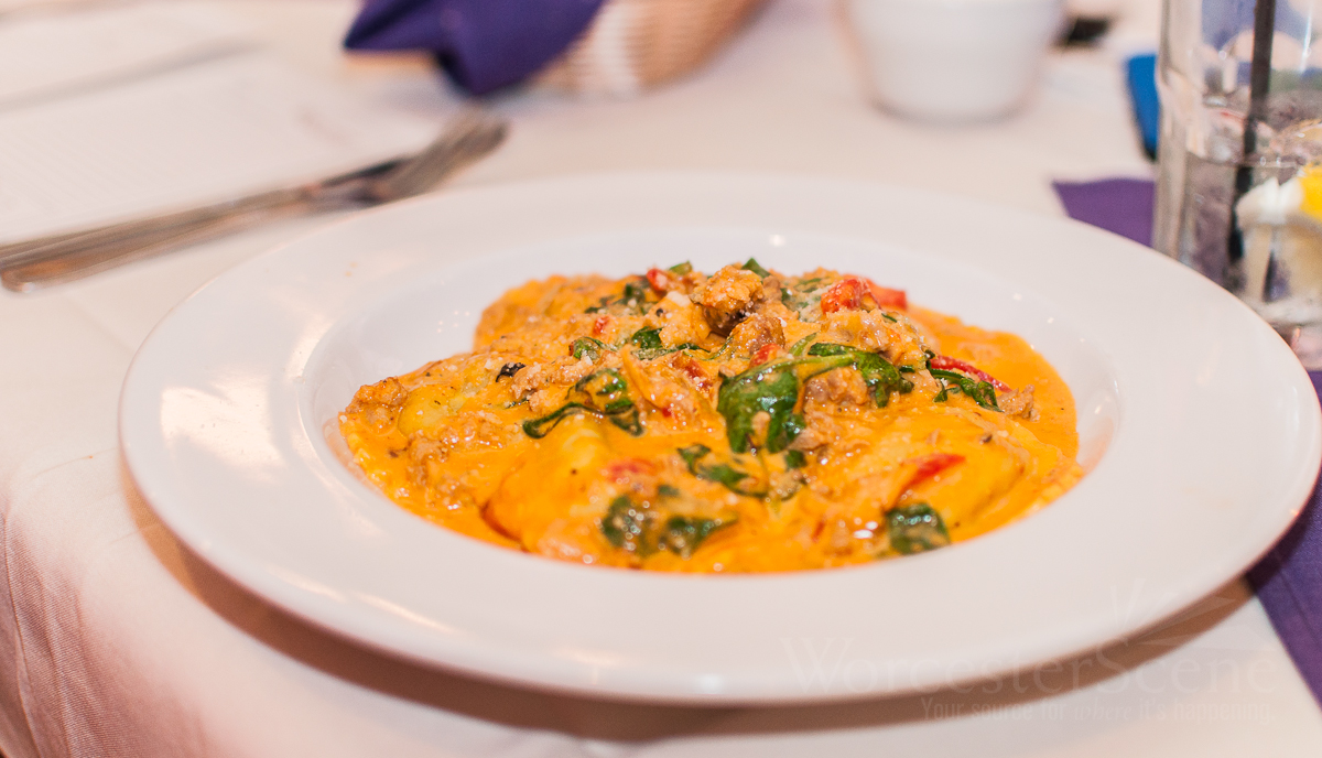 Wild Mushroom Ravioli and Sausage