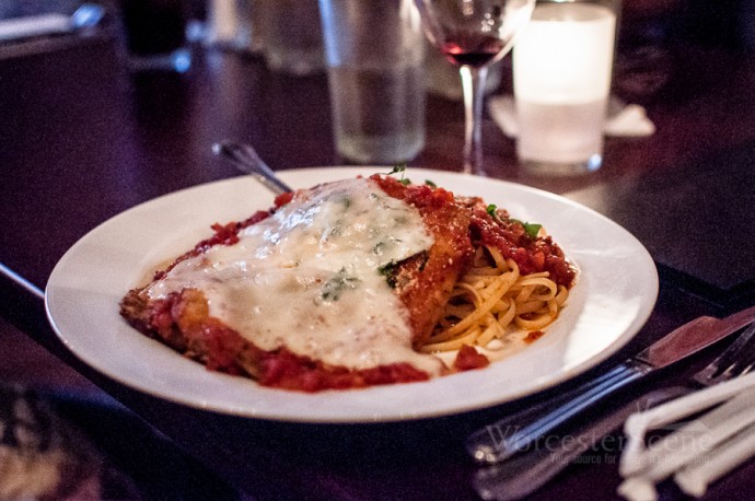 Melanzane alla Parmigiana from Mare E Monti Trattoria on Wall Street in Worcester, MA