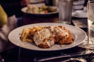 Pollo alla Parmigiana from from Mare E Monti Trattoria on Wall Street in Worcester, MA