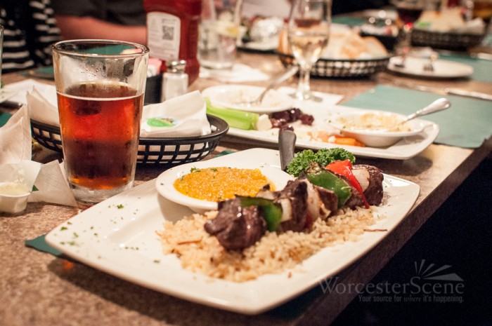 Lamb Kabob from Wexford House on Shrewsbury Street in Worcester, MA