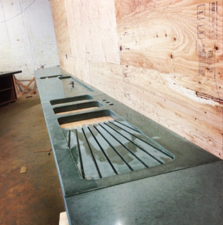 Counter installed for the back bar in April 2014 (photo from 3crossbrewing via Instagram)