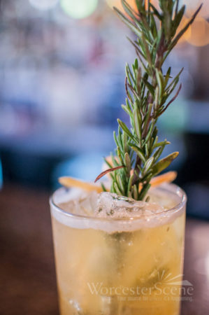 House made Gin and Tonic from The Fix Burger Bar on Shrewsbury Street in Worcester, MA.