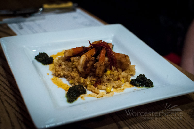 Shrimp and chorizo risotto from Mezcal Tequila Cantina