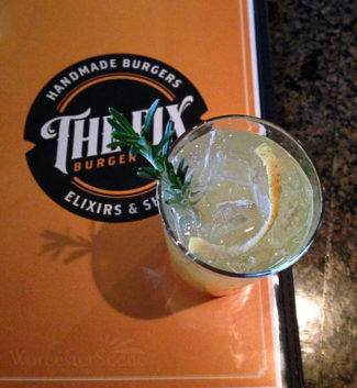 Gin and homemade tonic at The Fix Burger Bar on Shrewsbury Street in Worcester, MA