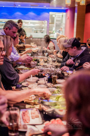 A group dining at Chuan Shabu on Park Avenue in Worcester, MA