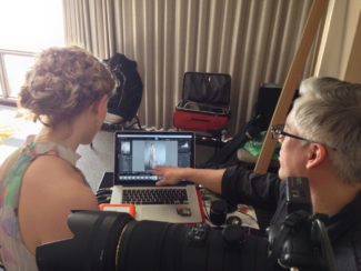 Reviewing the work behind the scenes.
