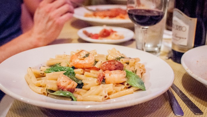 Shrimp Scallop and Basil from Rosalina’s Kitchen on Hamilton Street in Worcester, MA