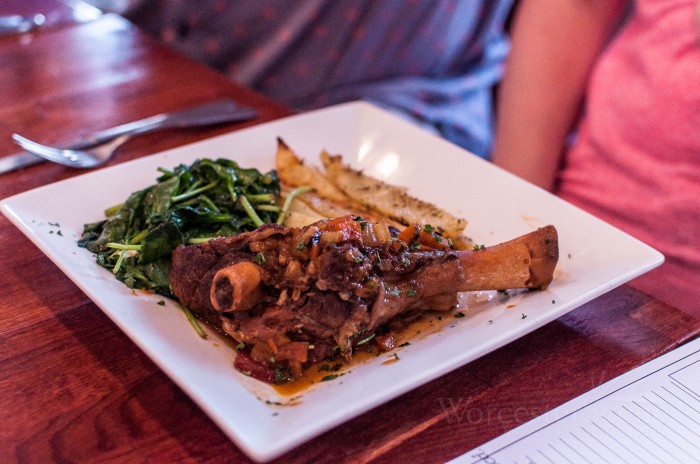 Braised Lamb Shank from Livia's Dish on Main Street in Worcester, MA