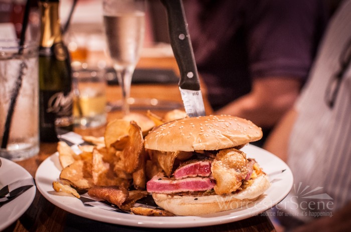 Ahi Burger from The Fix on Shrewsbury Street in Worcester, MA