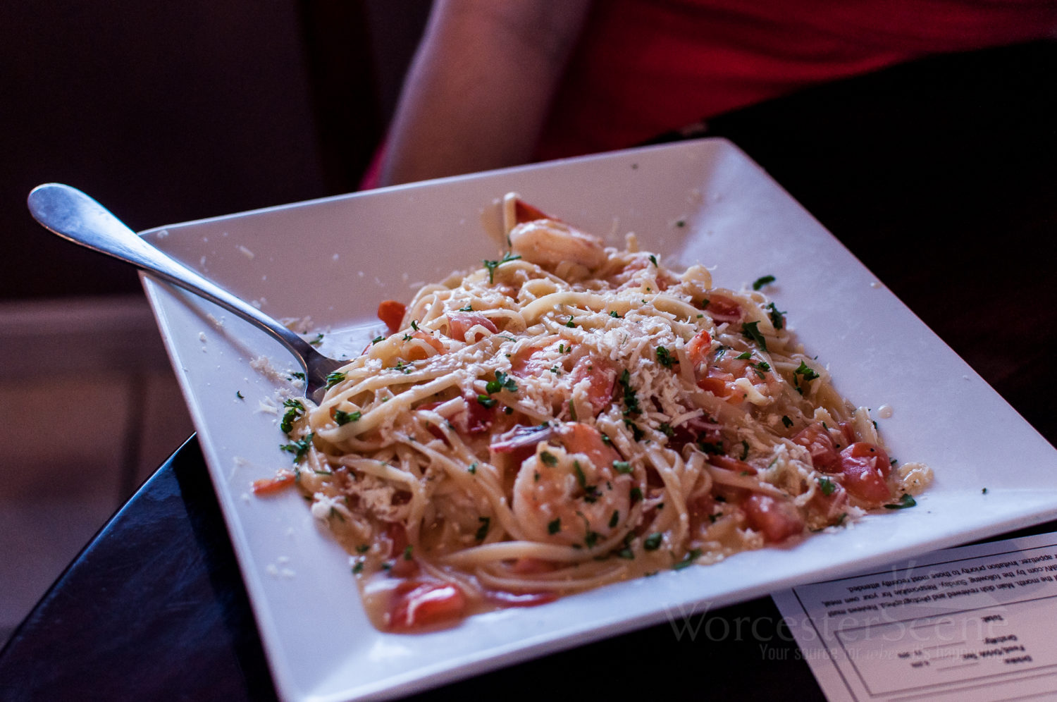 Shrimp Scampi from Livia's Dish on Shrewsbury Street in Worcester, MA
