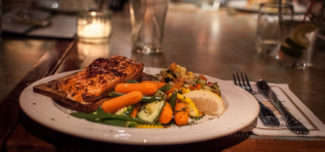 Roasted Cedar Plank Salmon from O'Connor's on West Boylston Street in Worcester, MA
