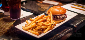 The Buffalo Jam burger from Brew City on Shrewsbury Street in Worcester, MA