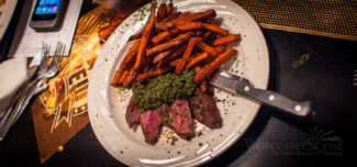 chimichurri steak frites from Brew City on Shrewsbury Street in Worcester, MA