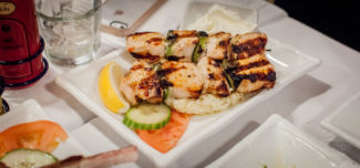 Kotosouvlaki from Mezé Greek Tapas Bar & Grille on Shrewsbury Street in Worcester, MA