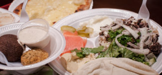 Beef Shawarma and Kibbe from Bay State on Water Street in Worcester, MA