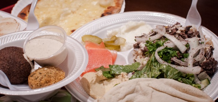 Beef Shawarma and Kibbe from Bay State on Water Street in Worcester, MA