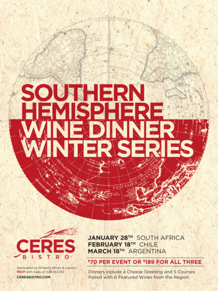 Winter Wine Dinner Series: Southern Hemipshere