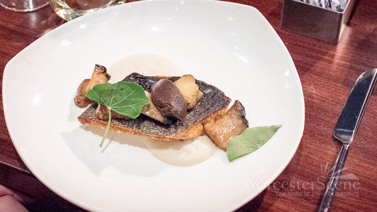 Pan Seared Bass from The Urban on Shrewsbury Street in Worcester, MA