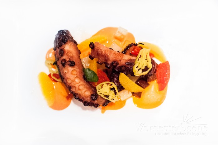 Octopus Appetizer at The Urban Kitchen on Shrewsbury Street in Worcester, MA