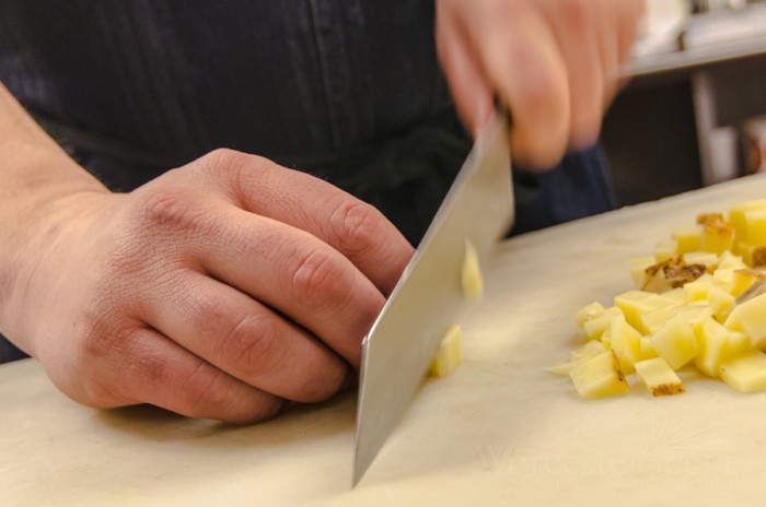 Neil Rogers in the Test Kitchen, Executive Chef du Cuisine for Niche Hospitality Group