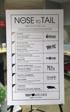 Menu From Niche Test Kitchen in Worcester