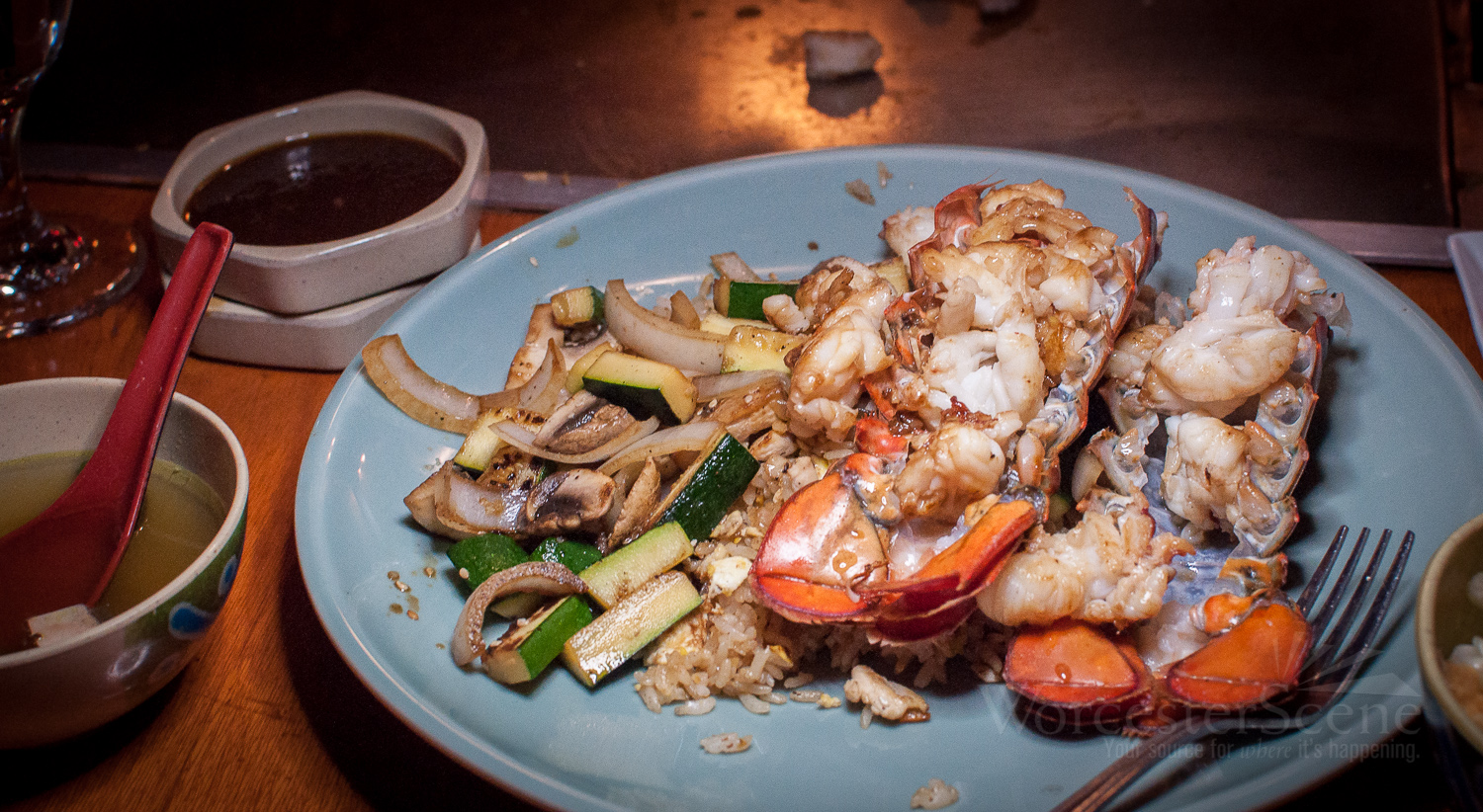 Lobster Hibachi from Takara on Millbury Street in Worcester, MA