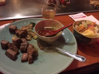 Steak and Vegetable Teppanyaki from Takara on Millbury Street in Worcester, MA