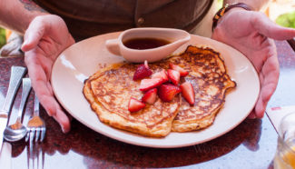 Lemon Ricotta Pancakes from Via on Shrewsbury Street in Worcester, MA
