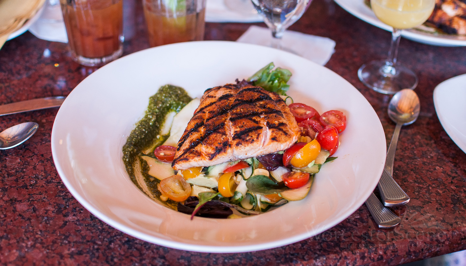 Salmon Salad from Via on Shrewsbury Street in Worcester, MA