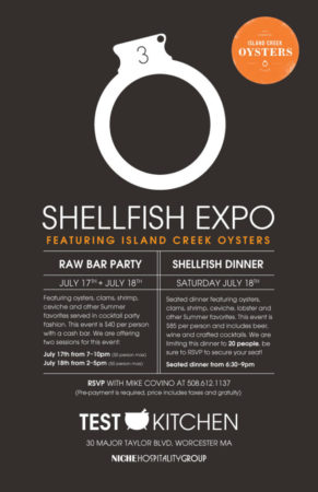 TEST KITCHEN SHELLFISH EXPO FEATURING  ISLAND CREEK OYSTERS