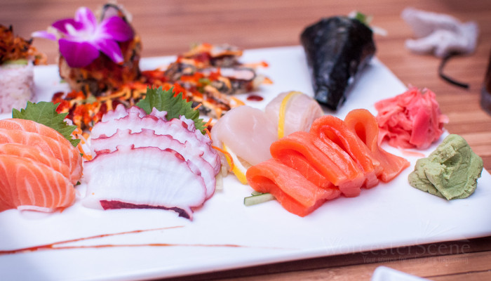 Smoked Salmon Sashimi ala Baba Sushi on Park Avenue in Worcester, MA