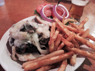 Mushroom Swiss Burger from JJ's Sports Bar and Grill on Route 20 in Northborough, MA