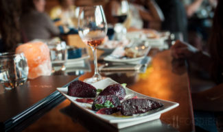 Grilled Beets, Creamy Goat Cheese, Baby Kale, Blood Orange from Lock 50 on Water Street in Worcester, MA